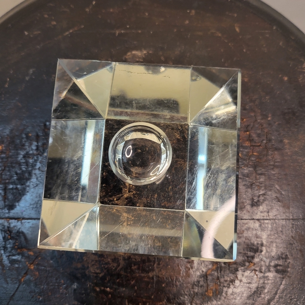 Single Vintage Crystal Candle Holder 3 1/4" - Picture 3 of 9